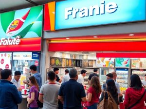 Magazin de franciză aglomerat din România cu clienți.