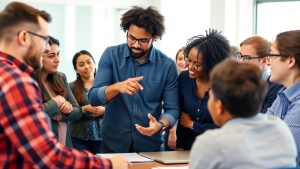 Francizați participând la o sesiune de instruire practică.